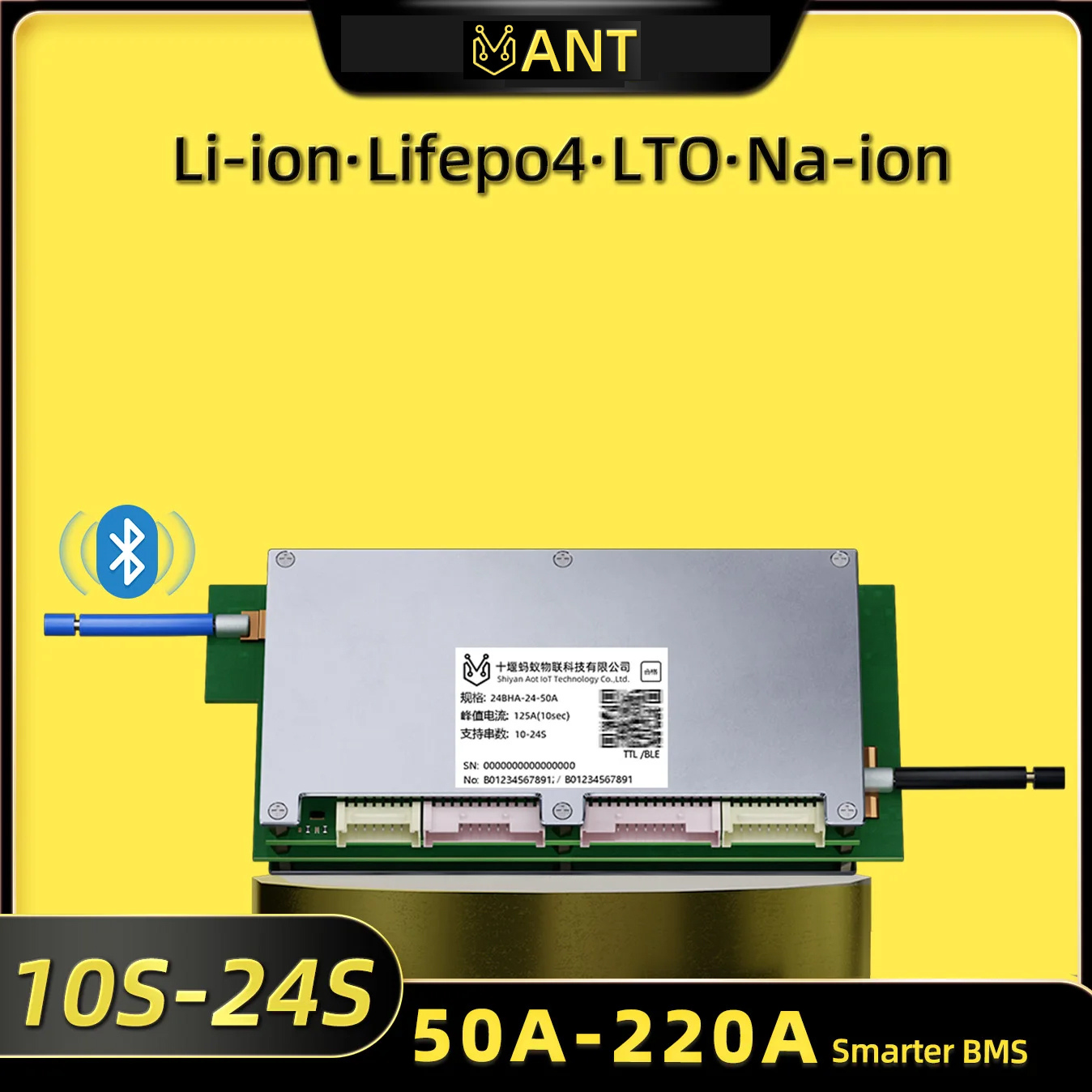 Smart Bms 24S 200A Bluetooth Lifepo4 - Carte de protection de batterie au