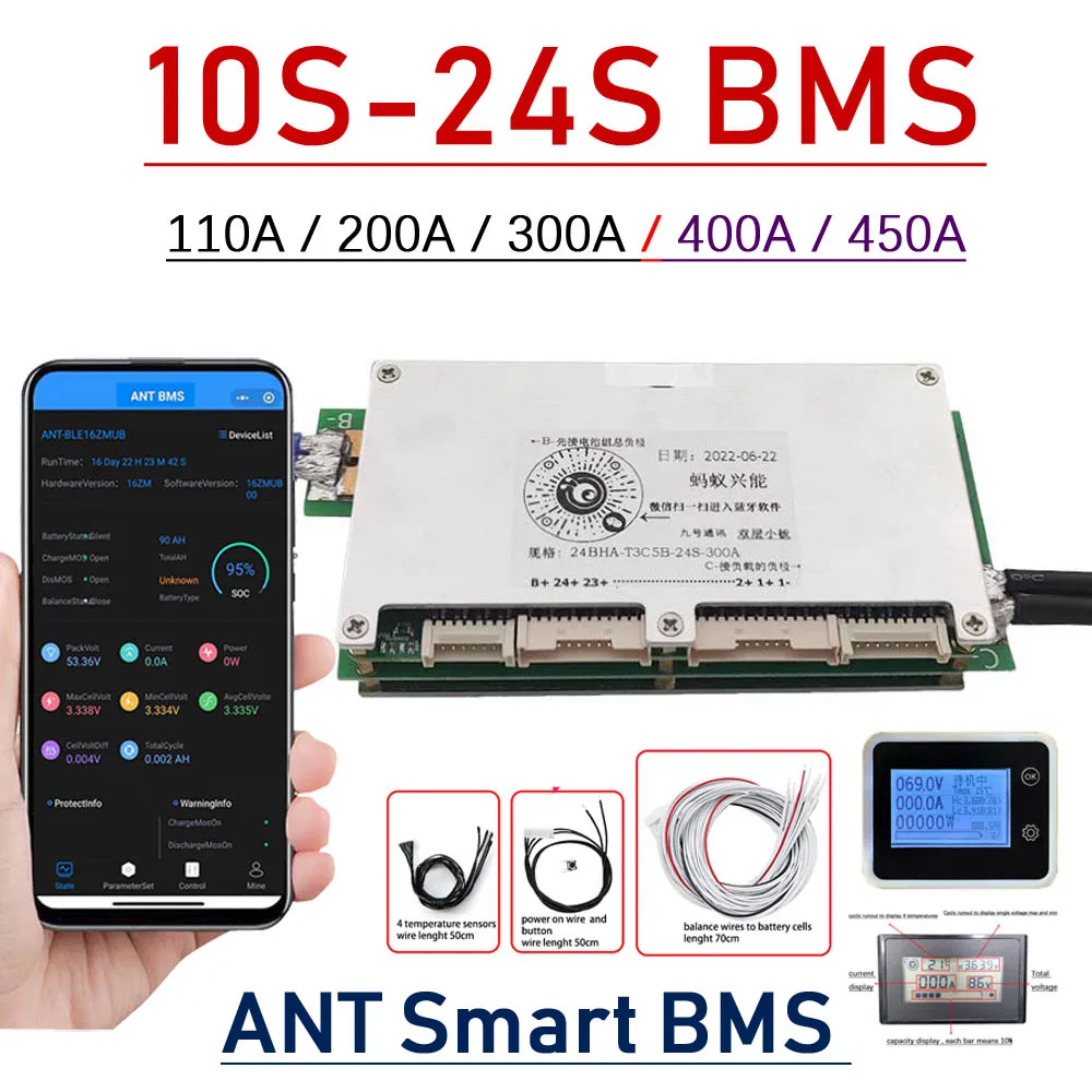 Smart Bms 24S 200A Bluetooth Lifepo4 - BMS Bluetooth intelligent 10S ~ 24S