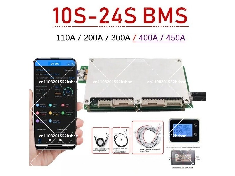 Smart Bms 24S 200A Bluetooth Lifepo4 - Carte de protection de batterie intelligente
