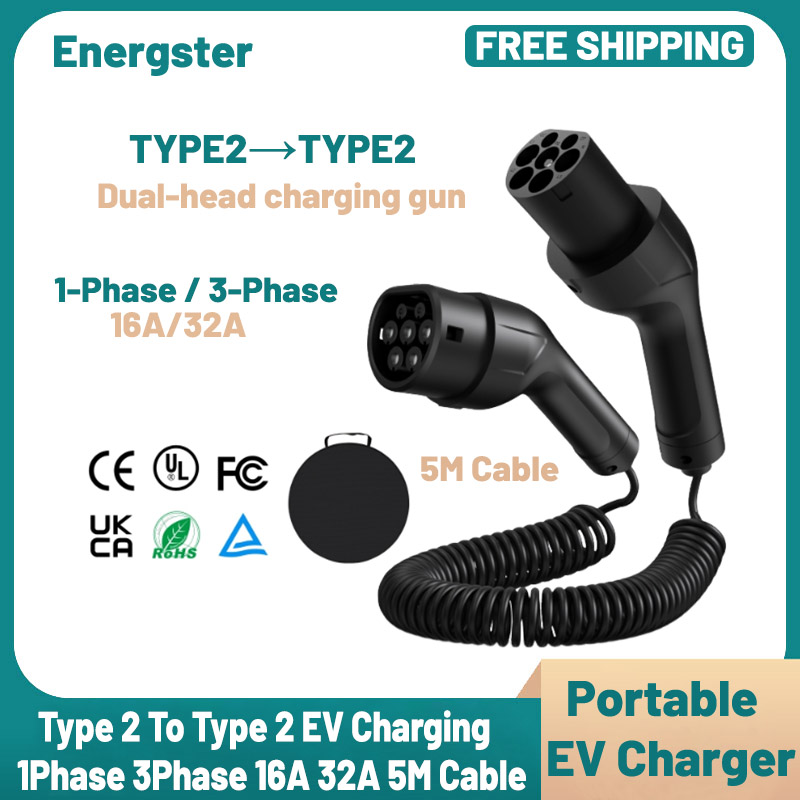 Ev Charger Type 2 22Kw 32A 3 Phase - Câble de charge portable pour véhicule