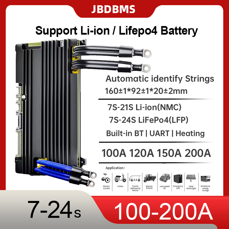 Smart Bms 24S 200A Bluetooth Lifepo4 - Système de gestion de batterie intelligent