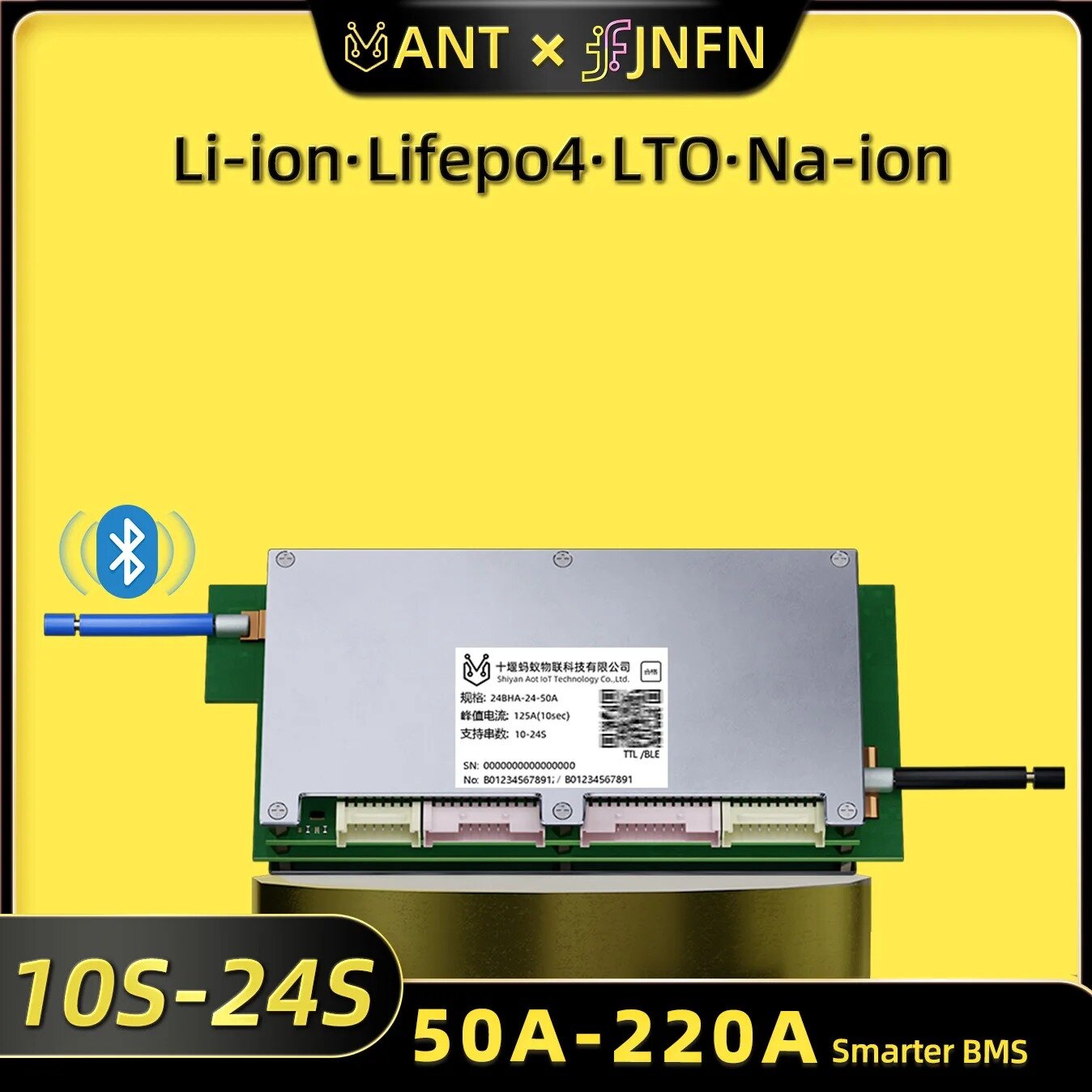 Smart Bms 24S 200A Bluetooth Lifepo4 - Carte de protection de batterie Li-ion