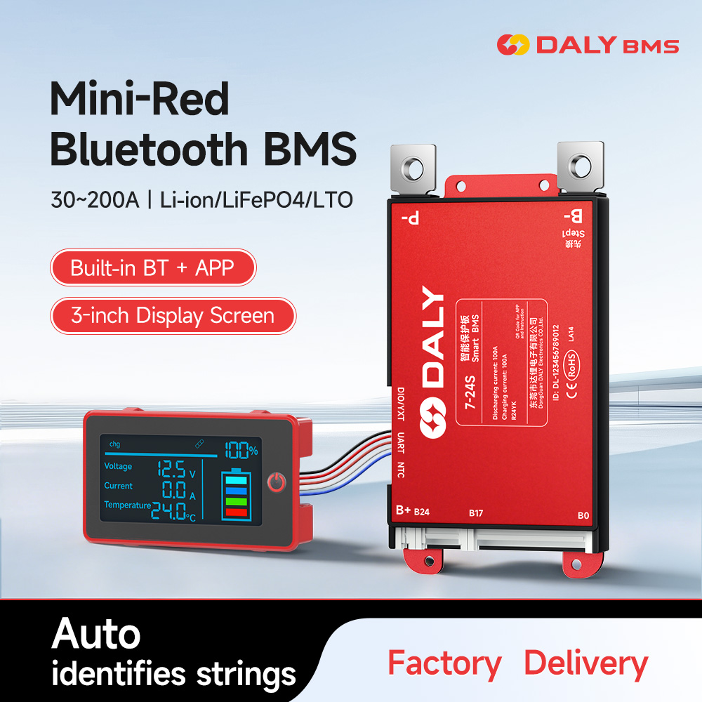 Smart Bms 24S 200A Bluetooth Lifepo4 - Daly Smart 3 pouces LCD BMS
