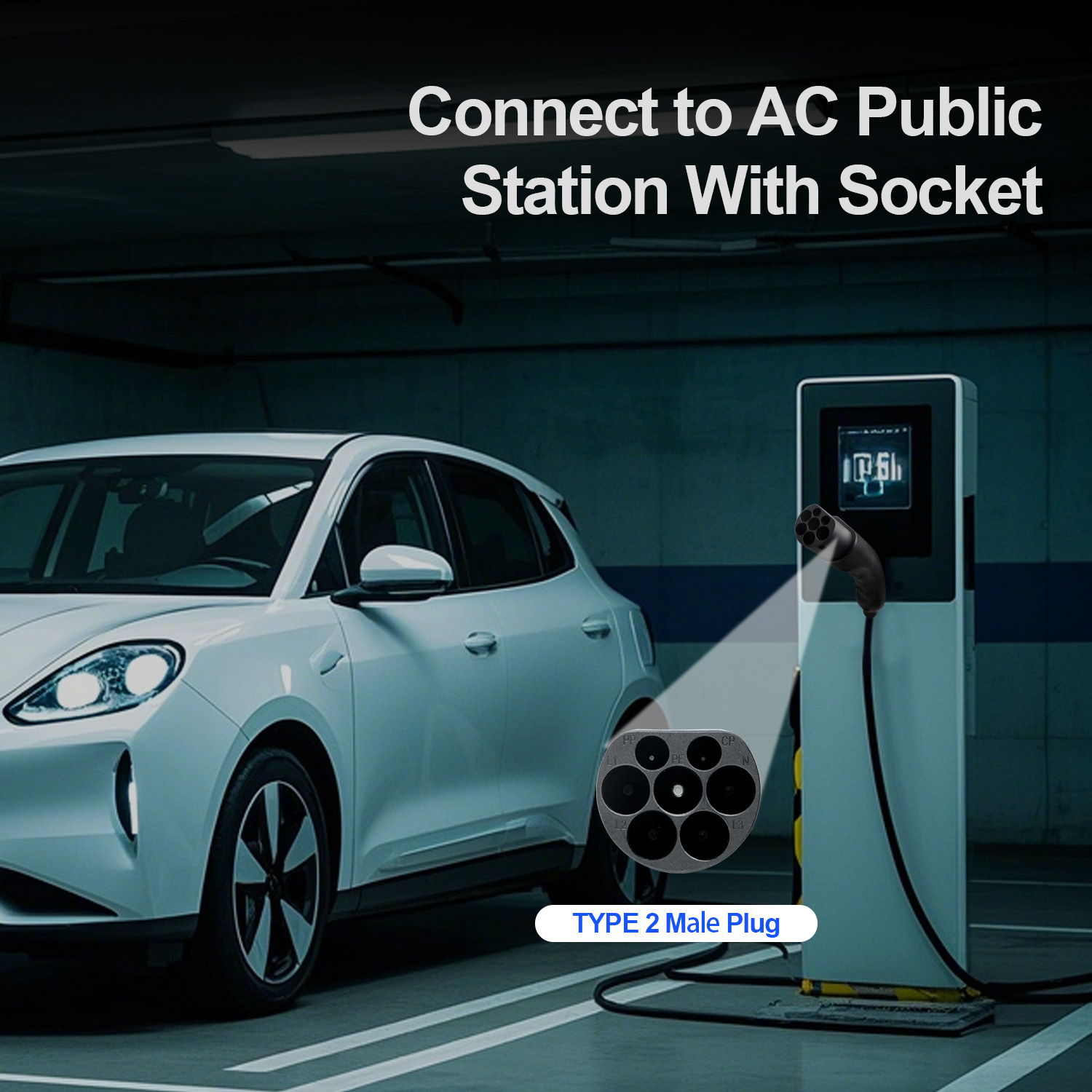 Prise EV Kolanky Type 2 Mâle 1 - Ev Charger Type 2 22Kw 32A 3 Phase avis et prix