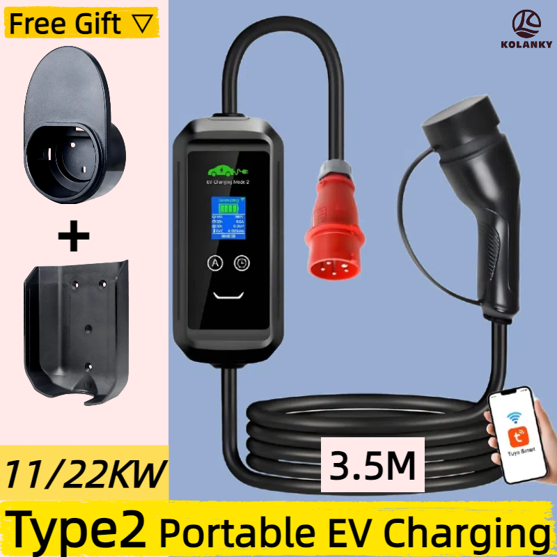3.5M câble Type2 EV chargeur P - Type 2 Portable Ev Charger 11Kw Cee avis et prix