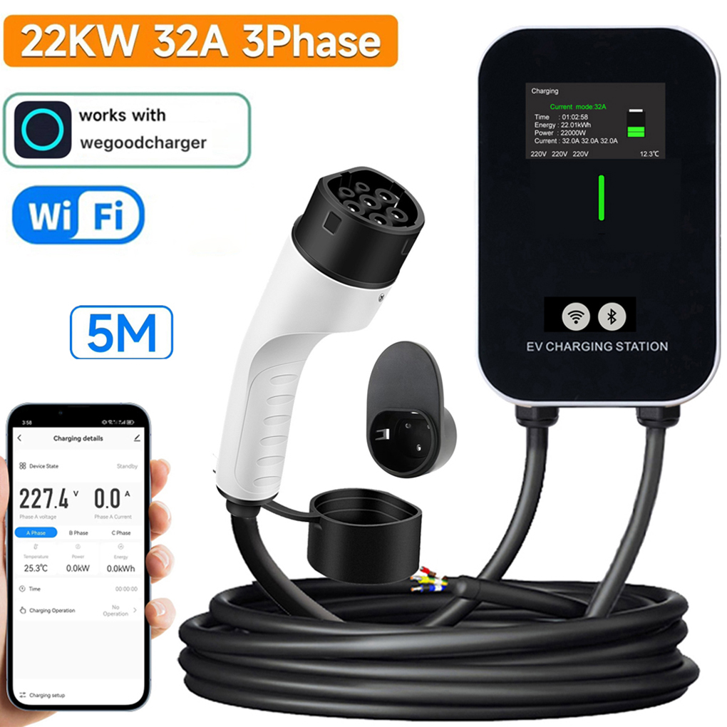 TYPE-2 Wallbox EV chargeur 7KW - Ev Charger Type 2 22Kw 32A 3 Phase avis et prix