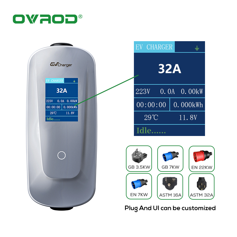 Boîte de charge EVSE Ovrod pou - Type 2 Portable Ev Charger 11Kw Cee avis et prix